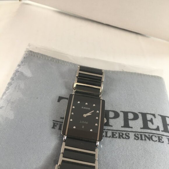 RADO DIASTAR SWISS QUARTZ JUBILE WRIST WATCH 11 DIAMONDS TITANIUM-CERAMIC UNISEX - Picture 6 of 15